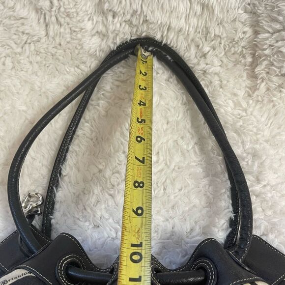 Brighton Zebra Embroidered Floral Canvas Leather trim  Large Shoulder Bag - Picture 11 of 14